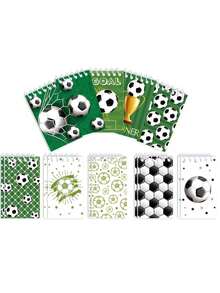 20pcs/10pcs World Cup Themed Football Spiral Notebooks - These Sports-Themed Notebooks, Pocket Notebooks, And Mini Notebooks Make The Perfect Gift For World Cup, Sports-Themed Parties, And Birthday Parties - One Size Fits All - View 4