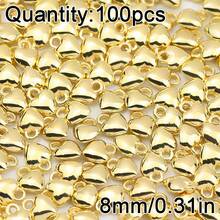 100颗心形吊坠，CCB隔珠，用于DIY项链、手链、耳环等珠宝制作 - diy - 查看 13