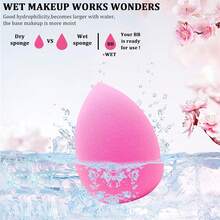 Practical 12 Pieces Professional Makeup Sponge Set,Latex Free Flawless Soft Setting Face Puffs,Multicolor Beauty Sponge Blender Cosmetic Applicator For Powder,Liquid,Facial Makeup Tools - 12 chiếc màu hồng - Xem 4