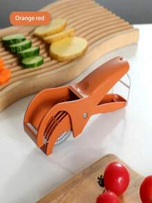 1个不锈钢手动蔬果切片器 - 多功能厨房工具，适用于黄瓜、香蕉、洋葱、沙拉、辣椒等，切片快速均匀，可放入洗碗机清洗，使用方便，是厨房、餐厅、酒店、摊位的理想之选，也是居家必备的厨房工具和烹饪工具，是送给女性和家庭的理想礼物，非常易于使用！！！强烈推荐！！！ - 彩色 - 查看 15