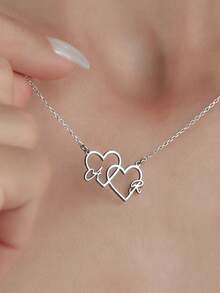 1 chiếc dây chuyền chữ cái hình trái tim đôi tùy chỉnh, dây chuyền thép không gỉ, chữ cái có thể tùy chỉnh, trang sức cặp đôi cá nhân hóa, dây chuyền chữ cái tùy chỉnh, dây chuyền cưới, dây chuyền đính hôn, quà tặng tùy chỉnh, quà tặng chữ cái cá nhân hóa, quà tặng ngày Valentine, quà tặng Ramadan, quà tặng ngày của Mẹ, quà tặng sinh nhật, quà tặng kỷ niệm, quà tặng lễ hội âm nhạc, quà tặng cá nhân hóa - Nhiều màu - Xem 12