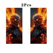 2片装高级汽车B柱贴纸 | 创意防刮擦中柱改装保护膜贴纸，半哑光乙烯基材质，自粘式，可重复使用 - A - 查看 9