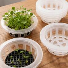 水培种植篮，带防漏膜，透明育苗杯，适用于花盆、玻璃花瓶、绿萝卜等无土栽培植物 - 籃子 - 查看 8