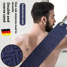 Men's Long Handle Back Scrubber - Dual-Texture Loofah, Ergonomic Handle Design, Durable Polyester And Sponge Material, Deep Cleansing And Exfoliating, Essential For Self-Care - Multicolor - View 3