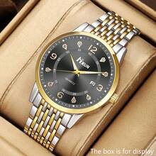 1pc Classic Business Luxury Casual Quartz Watch, Stainless Steel Strap Men's Wristwatch, Perfect Gift For Thanksgiving, Christmas, Father's Day, Back To School Season For Family And Friends - 1pc - View 9