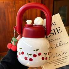 New Stylish Dual Drink Carry Bottle, Large Capacity Plastic Cup, Portable Student Hand-Held Double Drink Cup - Multicolor - View 8