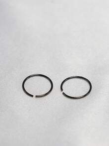 2件組 8mm 925純銀鼻環 圓環式 適用耳軟骨 悲珠 螺旋耳 唇部 穿刺飾品 22G*0.65mm - 查看 7