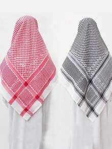 Desert Headscarf, Neck Scarf, Shawl, Arabic Headwear With Agal Rope - Multicolor - View 4