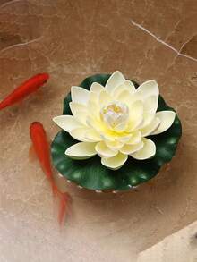 1/3/5/10pcs Artificial Floating Foam Lotus Leaf Decoration, Suitable For Pond, Aquarium And Stage, Realistic Lotus Leaf Green Plant, Fish Pond Simulation Lotus, Realistic Water Lily Micro Landscape, 10cm, Valentine's Day, Birthday, Graduation Gift Party Pack, Room, Home, Wall, Bathroom, Bedroom, Room Decor, Office Desk Accessories, Wedding Supplies, Wedding, Living Room - White - View 10