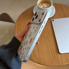 1pc Rabbit, Flower, Plaid, Bow PU Leather Pattern Classic Anti-Drop Soft Protective Phone Case Suitable Compatible With Apple 17Pro/17/Air/17Promax/11/12/13/14/12 Pro Max/16 Pro/15 Series With Lens Protection, Holiday Gift - Multicolor - View 2