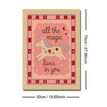 1 Tranh canvas trang trí phòng trẻ em màu hồng, có khung/không khung, với câu nói truyền cảm hứng, phong cách Boho dễ thương, hình kỳ lân ngộ nghĩnh, tranh nghệ thuật trang trí phòng bé gái, phòng chơi, phòng trẻ em, phòng ngủ, trang trí nhà hiện đại. - Áp phích - Xem 8
