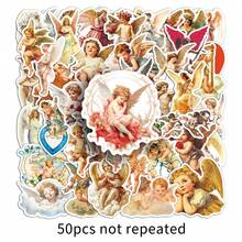 复古天使卡通贴纸 北欧风丘比特涂鸦贴纸 DIY笔记本手机吉他剪贴簿冰箱派对礼物 - 彩色 - 查看 6