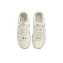 Nike Air Force 1 Mini Gold Split Leather, Versatile And Comfortable Low-Top Sneakers, Stylish Casual Athletic Sneakers For Men And Women, White Gold. - FV3654-111 - 查看 4