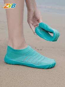 Zapatos de agua para parejas ZVB, adecuados para entusiastas de la descalcez, zapatos de playa de suela blanda para mujeres para nadar, bucear, sandalias de verano de secado rápido para exteriores, zapatos de agua para pesca, zapatos transpirables para vadear - azul - Ver 10