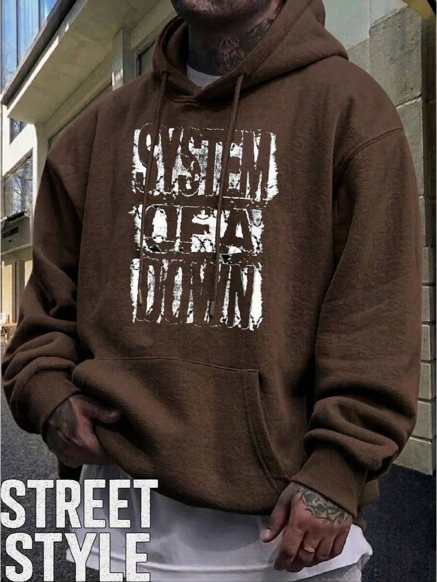 Rock Nu Metal Band Sweatshirt System Of A Down SOAD International Music Unisex Men's Women's 100% Cotton Top Premium Streetwear New Release Immediate Shipping Various Colors!! - 鏽棕色 - 查看 1