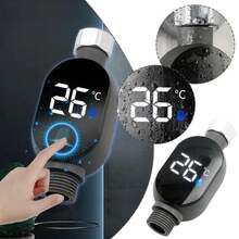 Shower Water Thermometer With LED Display 0℃~99℃ Accurate Temperature Measurement | Waterproof Smart Meter For Home Bathroom Use - 1 Unit - View 3