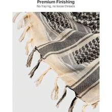 - Military Shemagh Tactical Desert Keffiyeh Scarf For Head And Neck, Arabic Scarf With Tassel 43 X 43 Inches, 43370233 - 薑色 - 查看 5