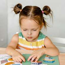 儿童3D几何贴纸，DIY手工益智玩具，幼儿园创意拼图贴纸，提升专注力和早期学习能力 - 彩色 - 查看 3