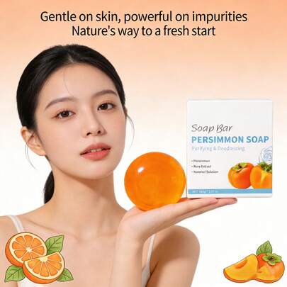 柿子香皂从根源上解决顽固体味，绿茶、山茶油和胶原蛋白成分则能让您一整天保持清洁、清新和自信……无需浓烈香氛，立即加入您的沐浴程序。您的肌肤将倍感洁净、水润，尽显奢华质感。