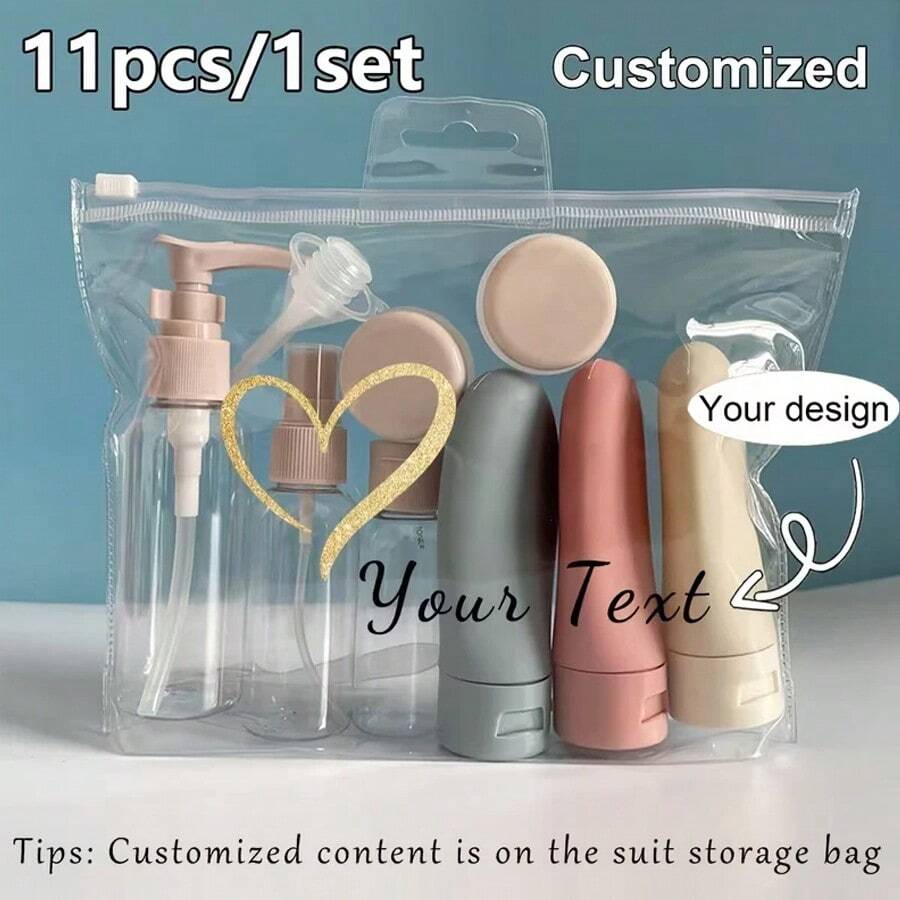 11pcs/Set Refillable Bottle Soft Lotion Container Squeeze Tube Empty Bottle Portable Travel Shampoo Bottle