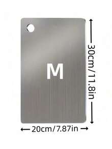 1 Thớt cao cấp bằng hợp kim titan - Thiết kế hai mặt, thép không gỉ, thích hợp cho nhà bếp và phòng ăn, thớt nhà bếp, thảm cắt hai mặt bằng titan y tế cao cấp của Nhật Bản - Vệ sinh và độ bền vượt trội. - Bạc - Xem 1