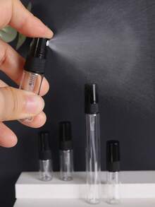 6/50個 10ml/5ml 迷你玻璃黑蓋香水噴霧瓶，附2個漏斗與2個滴管，適合香水分裝，便攜且飛機友善 - 彩色 - 查看 8
