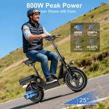 The ZEFIORA Features A Powerful 740W Motor And Shock Absorbers On Both Sides Of The Rear Wheel For A Stable Riding Experience. It Has A Top Speed Of 22 Mph (Approximately 35 Km/H), Comes With A Full Set Of Lockouts And A Phone Holder, An Adjustable Seat, And A Folding Handlebar Suitable For Adults And Teenagers. - S10 - Black 15Ah - View 4