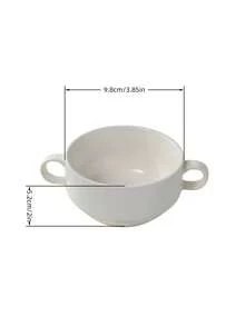 Cabin Kangaroo 1个/2个/4个可叠放白色陶瓷双耳碗ins风早餐碗燕麦碗汤碗甜点碗家用餐具 - 彩色 - 查看 14