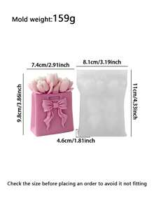 1 khuôn silicon hình trụ làm nến thơm hoa hồng, khuôn thạch cao tự làm bó hoa tulip, thích hợp làm quà tặng ngày Valentine, lễ Phục sinh, trang trí tiệc sinh nhật, tiệc cưới, trang trí nhà cửa và quà tặng ngày lễ/ngày của Mẹ. - A - Xem 8