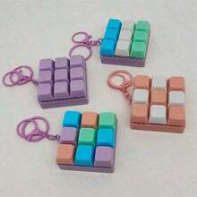 1pc Finger Stress Key Chain Toys, Keychains Sensory Toys Fidget Toy Stress Relief Finger Toys, Hobby Collectible Party Supplies, Creative Toys For Teens, Stress Relief For Teens (Color Random) - 1PC - Xem 4