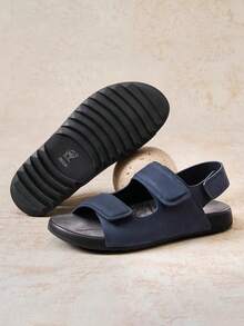 男士夏季透气沙滩鞋 柔软勃肯凉鞋 户外休闲凉鞋 - 藍色 - 查看 3