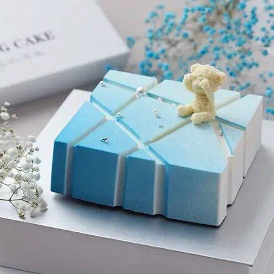 1pc Square Mousse Silicone Mold Cake Mold Bread Baking Utensil DIY Household Chocolate Mold Silicone High-Temperature Resistant - View 1