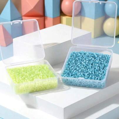 2.6mm Sundymot Fuse Beads, 3000PCS+ Translucent Q Series Individual Packaging, With Small Square Box Storage, Prevent Spilling, DIY Pendant Keychain, Jewelry Making Craft Material, Graduation, Back To School, Christmas, Party, Birthday Gift, Multi-Color 2.6mm Fuse Bead Refill Kit