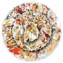 复古天使卡通贴纸 北欧风丘比特涂鸦贴纸 DIY笔记本手机吉他剪贴簿冰箱派对礼物 - 彩色 - 查看 2