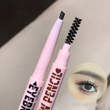 2pcs Dual-Ended Eyebrow Pencil, 2-In-1 Fine Tip & Brush Design, Long-Lasting Waterproof Natural Makeup, Automatic Eyebrow Pencil With Triangular Tip & Soft Brush, Easy To Apply - Eyebrow Pencil - View 7