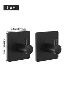 1/3pcs Self-Adhesive Wall Hooks - Strong White/Black Bathroom Towel Hooks - Kitchen Towel Racks - Sticky, Heavy Duty, Waterproof, Suitable For Bathroom Towel Racks, Tea Towel Racks - Multicolor - View 12