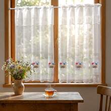 Kitchen Lace Curtain Transfer 2.50cm X 1.20cm Curtain For 2m Rod - 花 2 - 查看 2