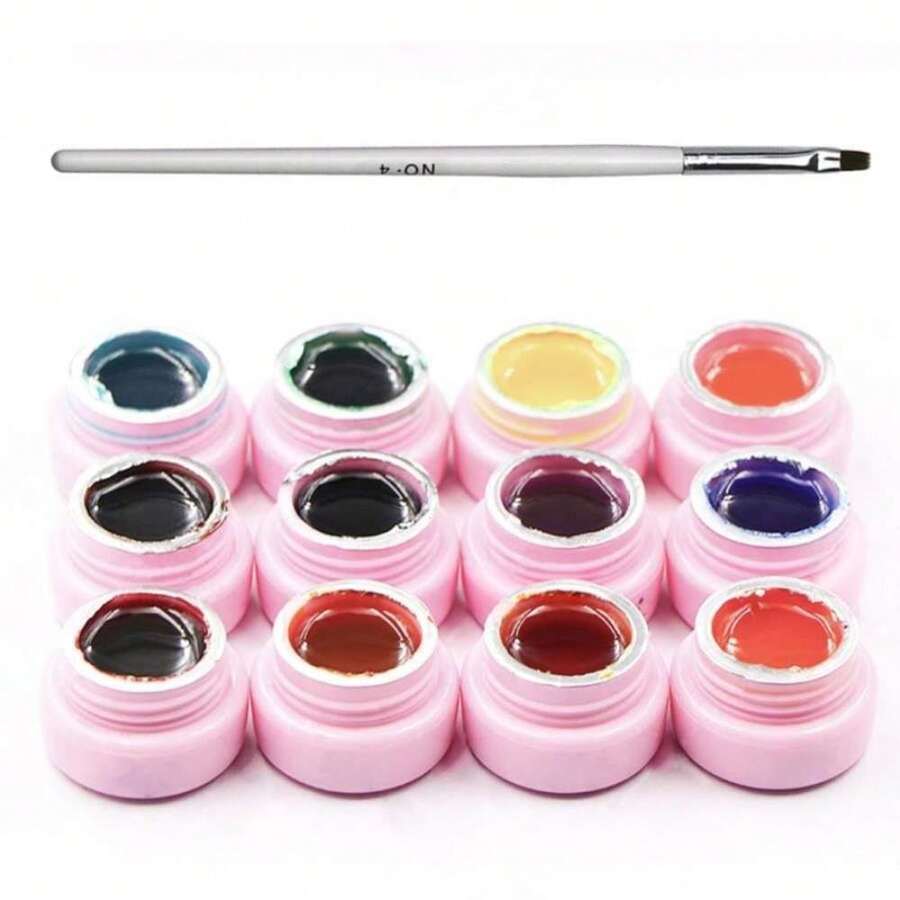 SISI TIME ALL 12 Colors UV Gel Nail Polish Jelly Gel Crystal Clear Transperant Nail Art Kit - trắng - Xem 1