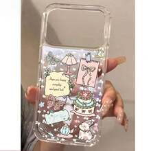 Full Screen Flower Suitable Compatible With Apple 17promax Phone Case 16pro Transparent Magnetic Suction 15/14/13/12/11 - Flower Painting - View 5