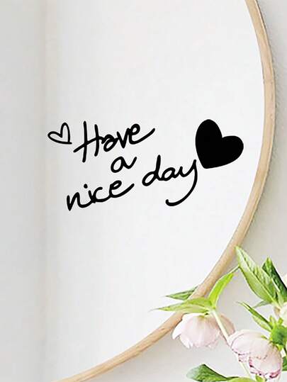 1 miếng dán trang trí nhà cửa "Chúc một ngày tốt lành" - Hoàn hảo cho phòng tắm, gương trang điểm/làm đẹp, cửa ra vào, cửa sổ và tường.