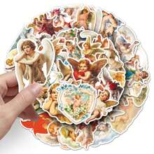 复古天使卡通贴纸 北欧风丘比特涂鸦贴纸 DIY笔记本手机吉他剪贴簿冰箱派对礼物 - 彩色 - 查看 3