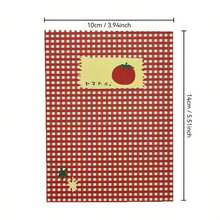 1pc Tomato Plaid Notebook, Minimalist Ins Style Thick Blank Pages Journal, Student Diary - one-size - View 7