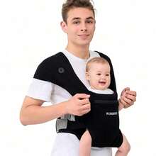 Baby Carrier Newborn To Toddler, Cozy Baby Wrap Carrier, Ergonomic Newborn Carrier With Waist Support - Black - View 1