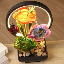 USB Powered Forged Iron Zen Waterfall Fountain With Halo And Cascading Water Flow - Indoor Tabletop Fountain, Natural Plant And Animal Shapes, Soothing Sound, Plug-In Home Decoration For Living Rooms, Offices, Bedrooms - Ideal Christmas/Halloween Gift (Cast Iron Structure, No Battery/No Pool Operation), Indoor Fountain, Rechargeable Tabletop Fountain, Garden Outdoor Fountain, Outdoor Fountain, Home Indoor Tabletop Fountain - JR120LED - 查看 8