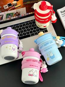 1个MIFFY 480毫升大容量保温杯，可爱女孩咖啡杯，316不锈钢便携式户外保温杯，学生吸管杯，双头饮水杯 - 彩色 - 查看 12