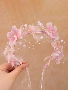 1 pieza Elegante Velo Vintage Rosa y Tocado de Plumas Fascinante, Adecuado para Boda, Fiesta, Carreras, Accesorio de Diadema, Cintillo para el Cabello - 22376 Rosa - Ver 8
