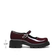 Women's Mary Jane Platform Shoes Closed Toe Chunky Block Low Heel Cute Vacation Shoes Back To School Shoes College Student Shoes - 酒紅色 - 查看 5