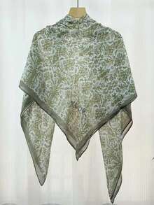 1pc Bandana Scarf, Thin Summer Style With Rhinestone Print, Fashion Neckerchief For Professional Attire - Multicolor - View 1