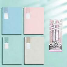 B5 Minimalist Lined Notebook, Student Workbook, Ruled Notepad - Multicolor - View 1