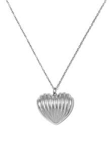 Mazuer 1件装不锈钢浪漫贝壳心形吊坠项链，18K镀金锁骨链，适合女性在度假、日常、约会、节日和生日时佩戴。 - 彩色 - 查看 12